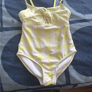 Cat & Jack Yellow and White One Piece Swimsuit